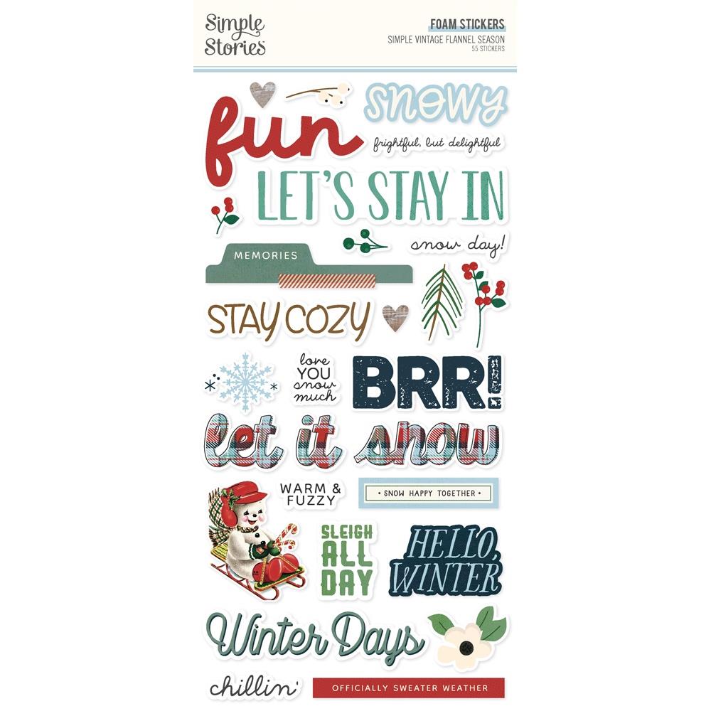 Simple Stories Foam Stickers [Collections] - Simple Vintage Flannel Season