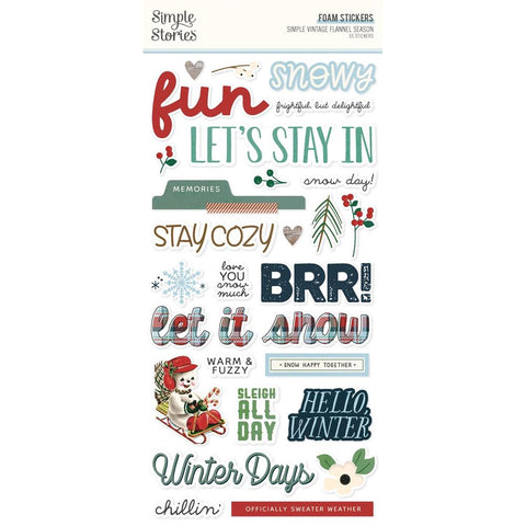 Simple Stories Foam Stickers [Collections] - Simple Vintage Flannel Season