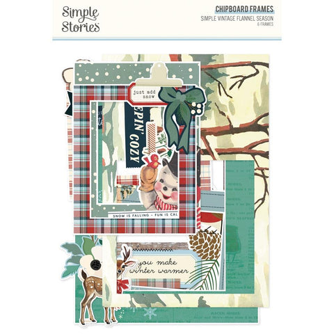 Simple Stories Layered Chipboard Frames Die-Cuts [Collection] - Simple Vintage Flannel Season