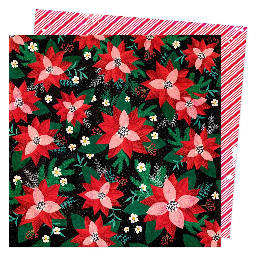 American Crafts [Vicki Boutin] 12x12 Papers - Peppermint Kisses - Floral Sprig