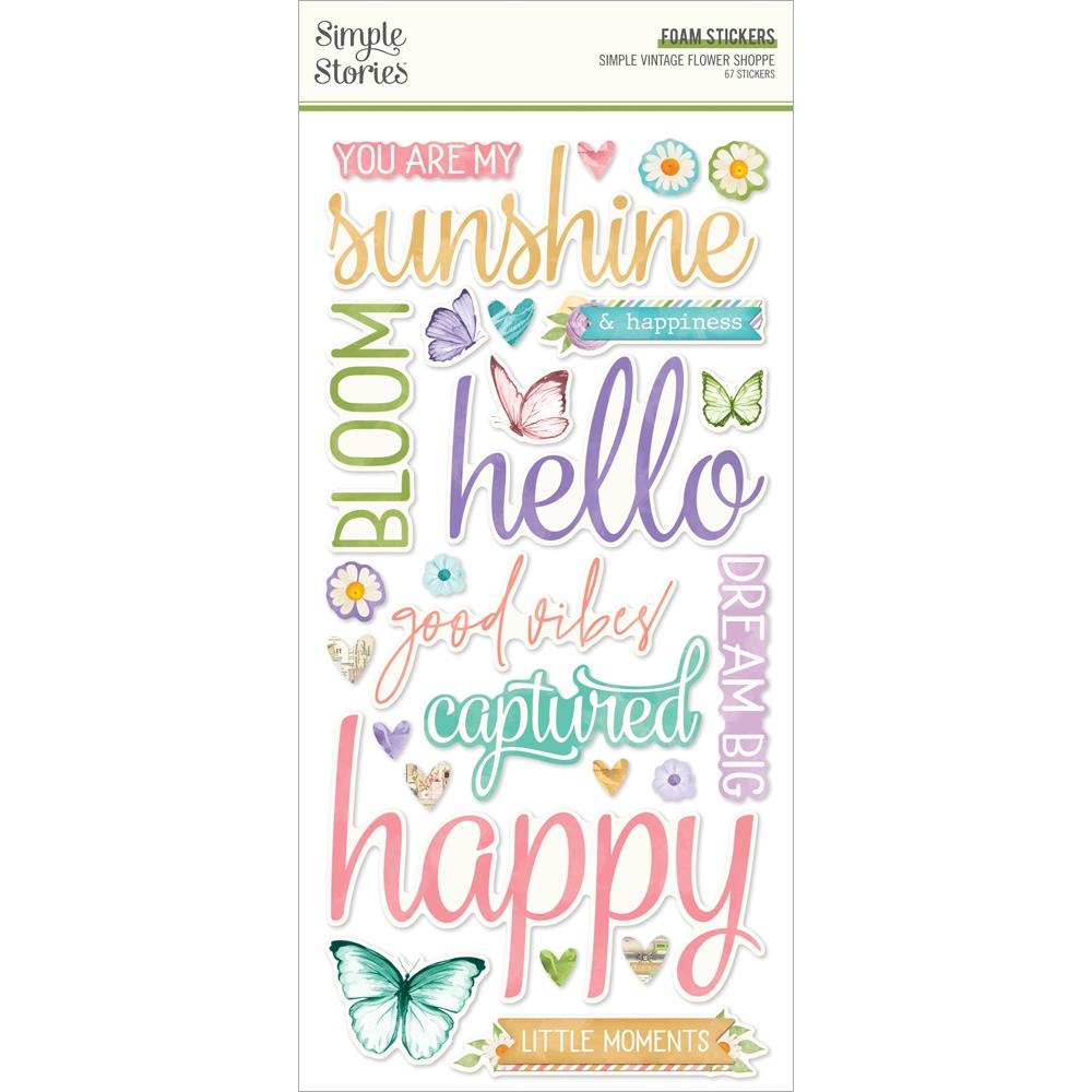 Simple Stories Foam Stickers [Collections] - Simple Vintage Flower Shoppe
