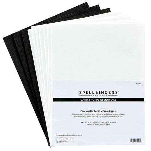 Spellbinders Cardshoppe Essentials Foam Sheets 8.5 x 11 in  Black and White