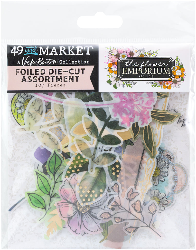 49 and Market / Vicki Boutin  Foiled Die Cut Assortment [Collections] - Flower Emporium