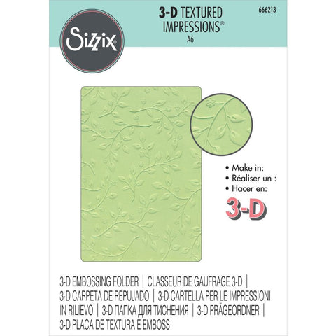 Sizzix  3-D Textured Impressions Embossing Folder  - Summer Foliage