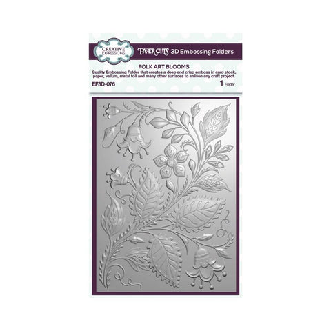 Creative Expressions Embossing Folder - Folk Art Blooms