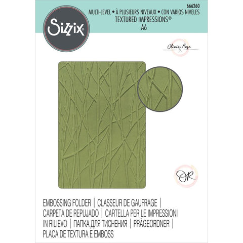Sizzix  Multi LevelTextured Impressions Embossing Folder  - Forest Scene