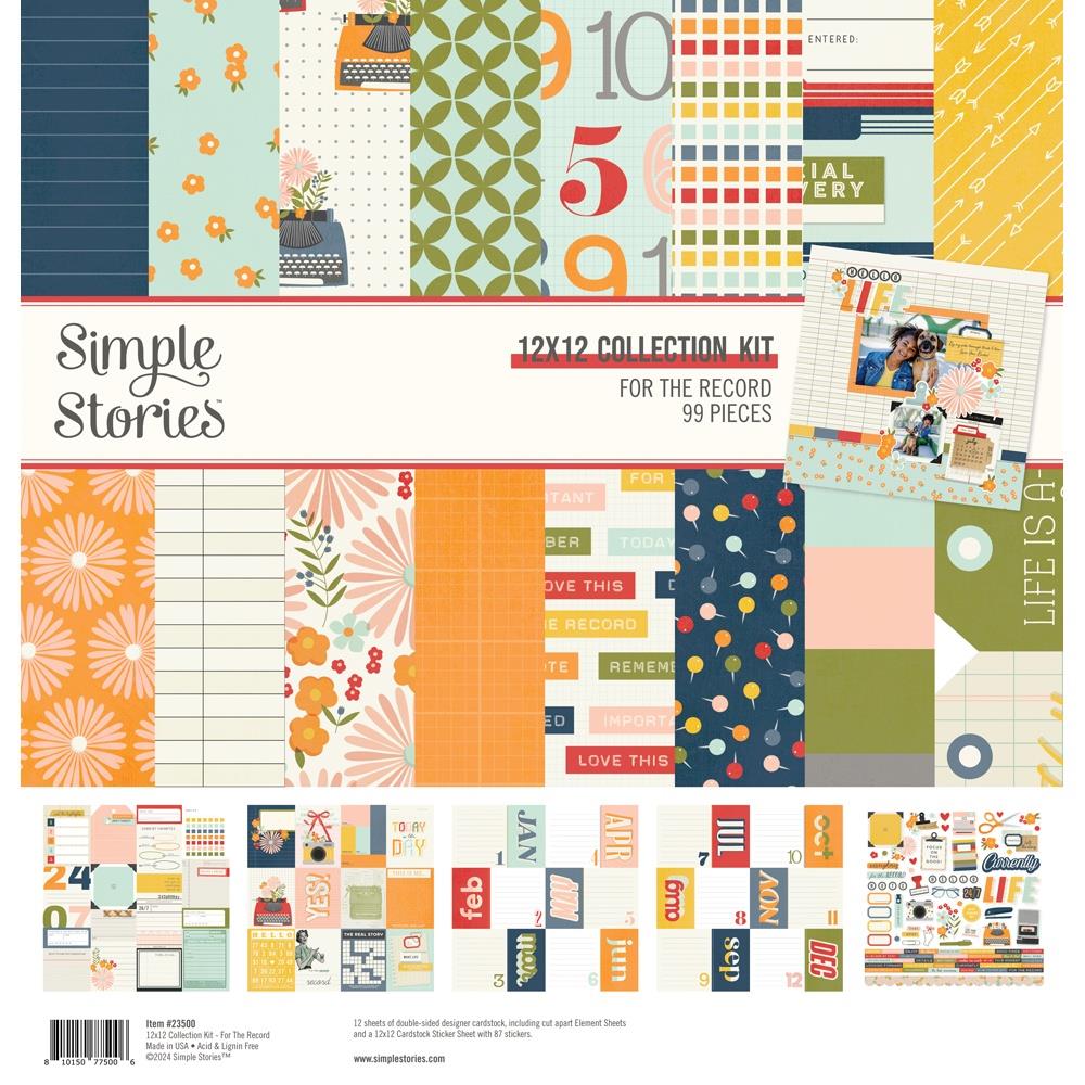Simple Stories  12x12 Paper [Collection] - For The Record