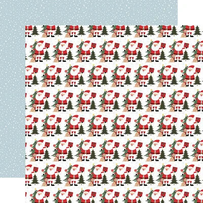 Echo Park Paper 12x12 Cardstock  [Collection] - Here Comes Santa Paws - Santa's Best Friend