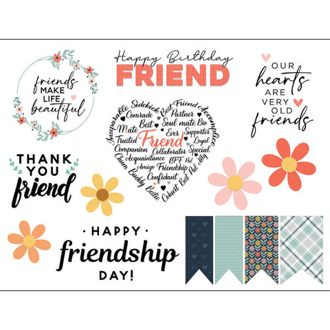 Scrapbook Customs Sticker -  Friends Embellishments