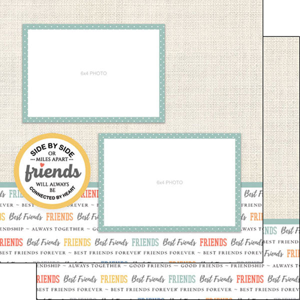 Scrapbook Customs 12x12 Paper - Friends Right