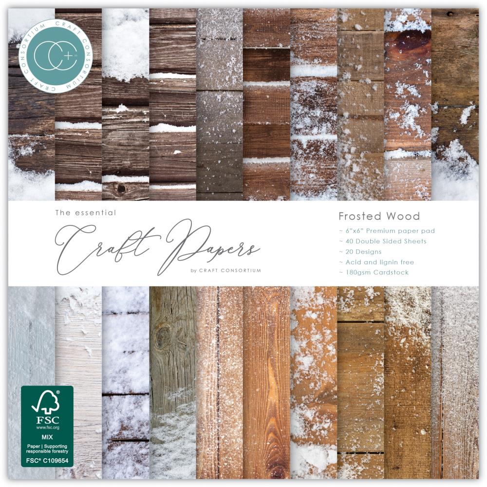 Craft Consortium 6x6 Paper Pad - Frosted Wood
