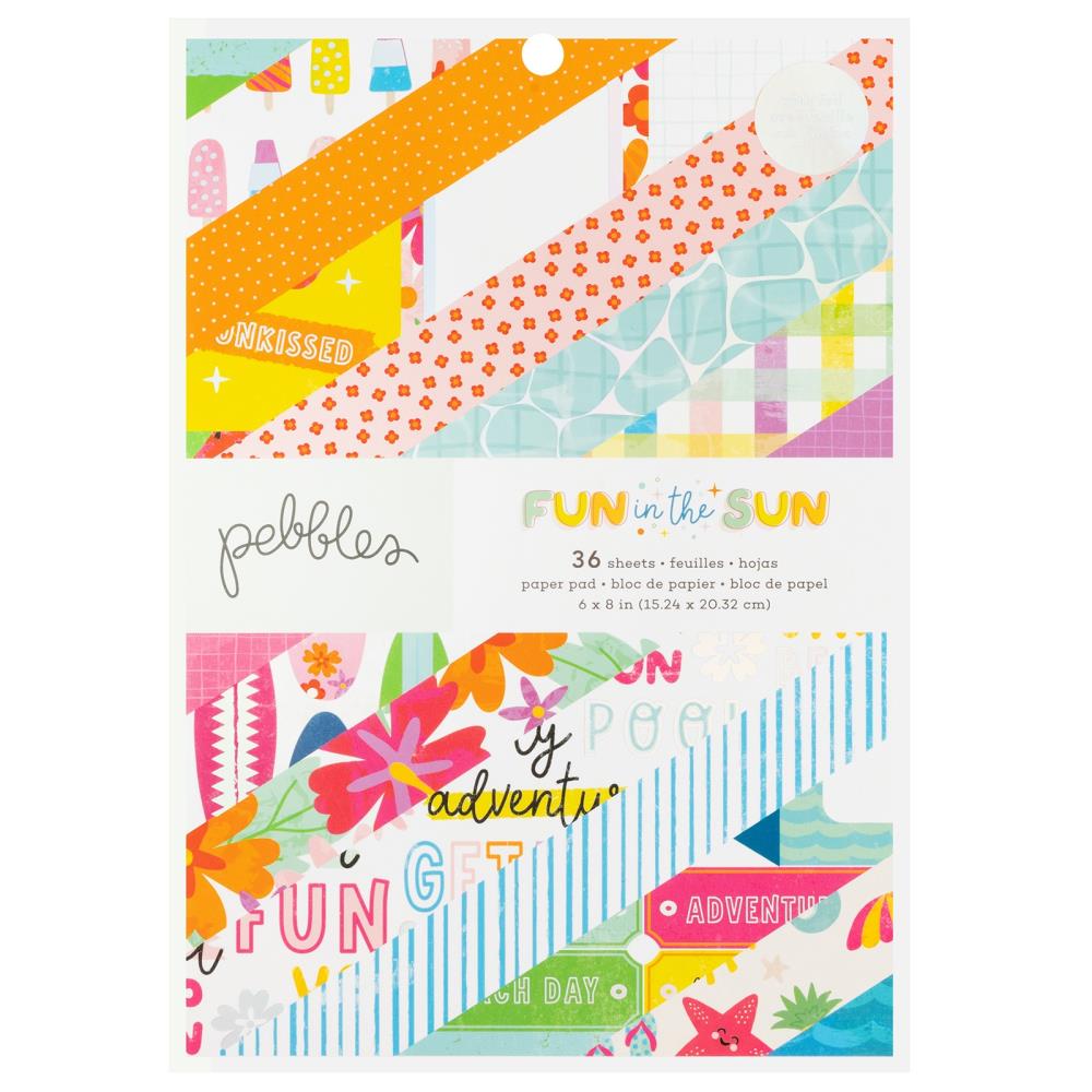American Crafts 6x8 Paper Pad - Pebbles - Fun In The Sun