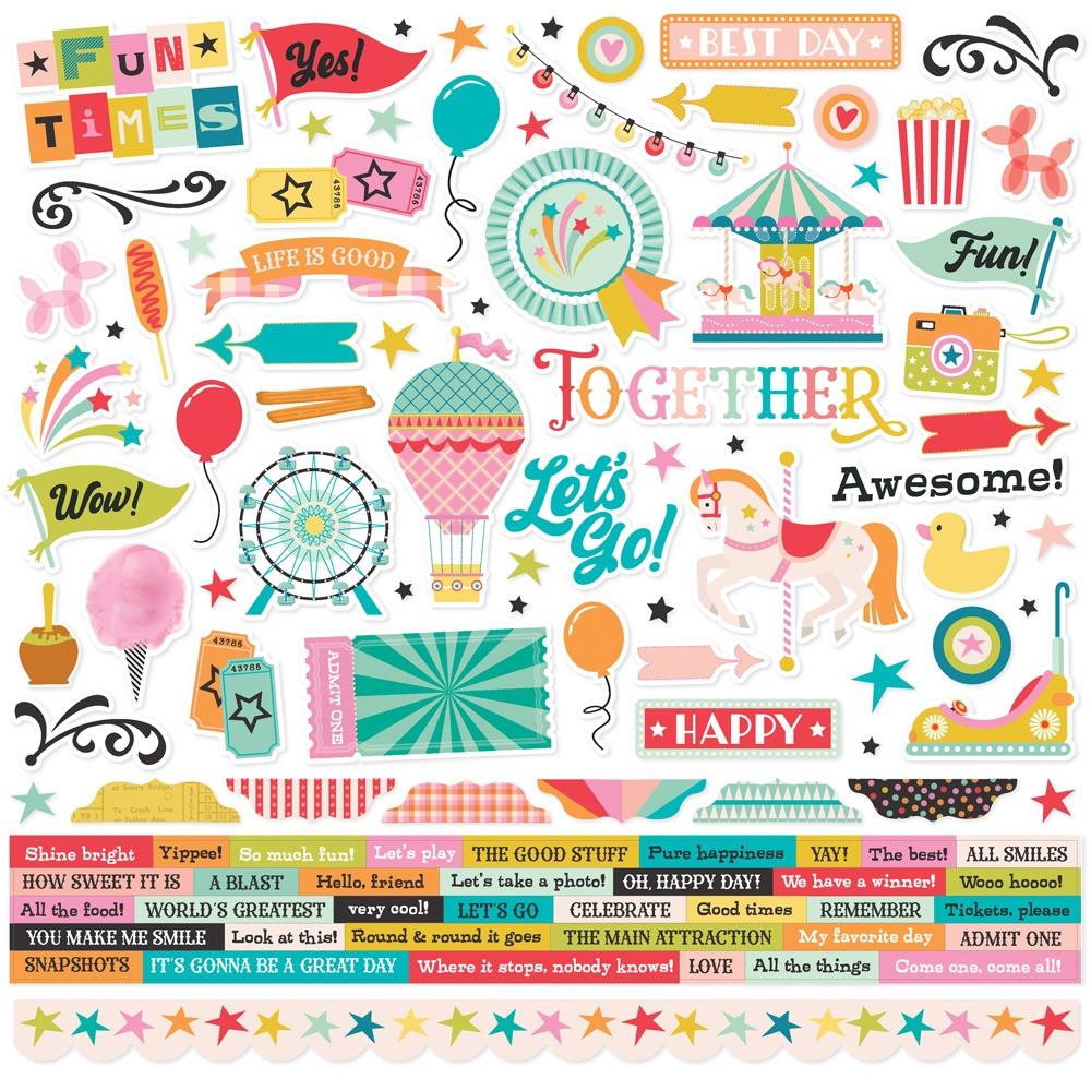 Simple Stories 12x12  Cardstock  Stickers  [Collection] - Fun Times