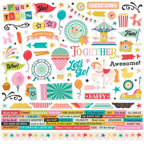 Simple Stories 12x12  Cardstock  Stickers  [Collection] - Fun Times