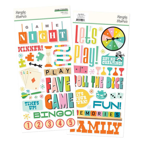 Simple Stories Foam Stickers [Collections] - Game Night