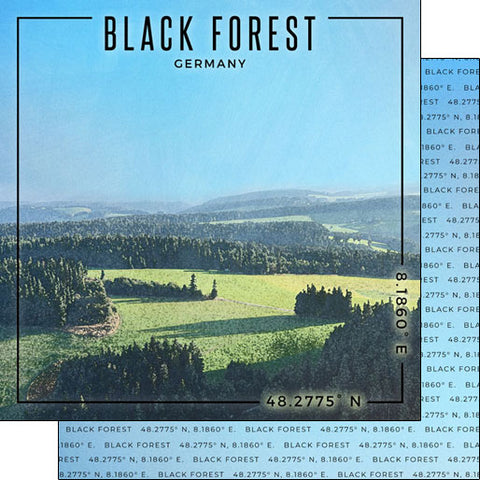 Scrapbook Customs 12x12 Paper - Germany  - Black Forest