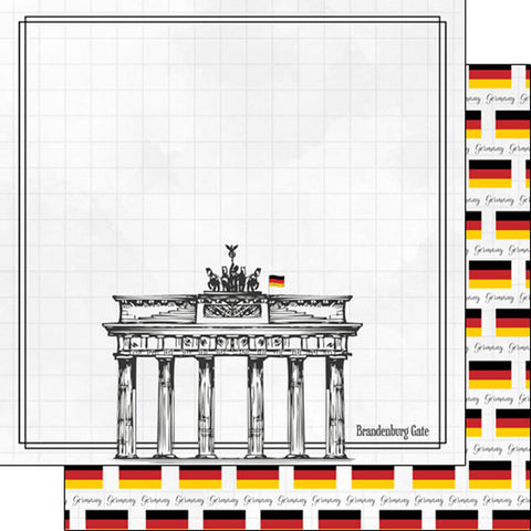 Stamping Station 12x12 Paper - Germany  - Berlin Brandenburg Gate