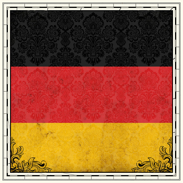 Scrapbook Customs 12x12 Paper - Germany Sightseeing Flag