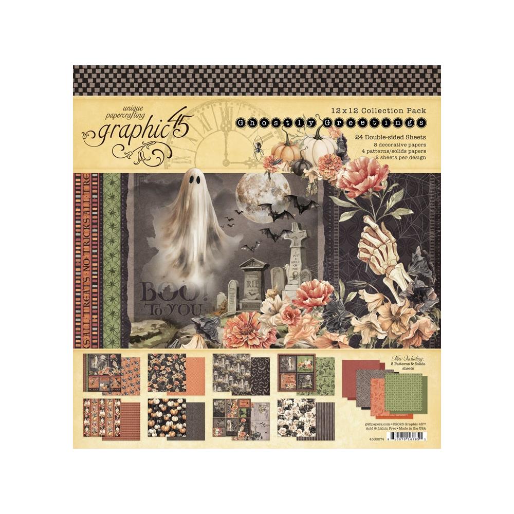 Graphic 45 12x12 Paper Collection [Collection] - Ghostly Greetings