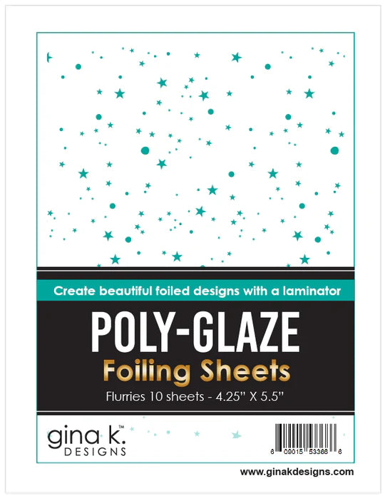 Gina K Designs Poly Glaze Foiling Sheets  - Flurries