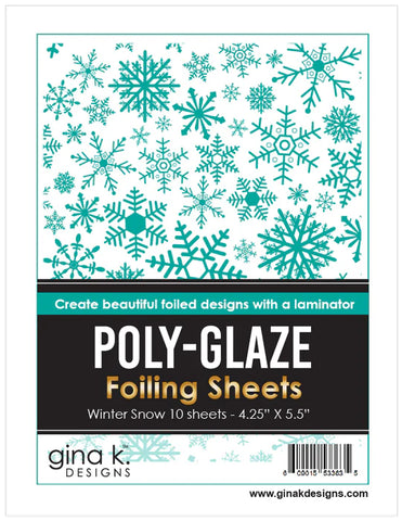 Gina K Designs Poly Glaze Foiling Sheets  - Winter Snow