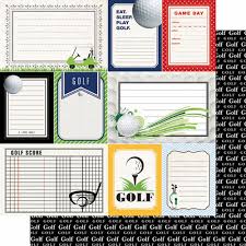 Scrapbook Customs 12x12 Paper - Golf Journal