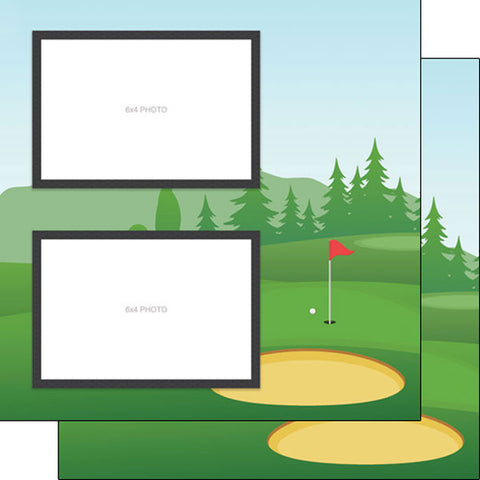 Scrapbook Customs 12x12 Paper - Golf Quick Page Left