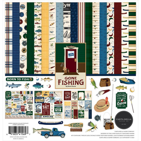 Carta Bella 12x12 Paper [Collection] - Gone Fishing