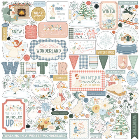 Carta Bella 12x12  Stickers  [Collection] - Silly Goose Winter