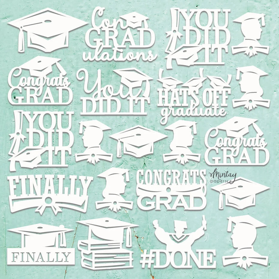 Mintay Paper Chippies (Collection) - Graduation