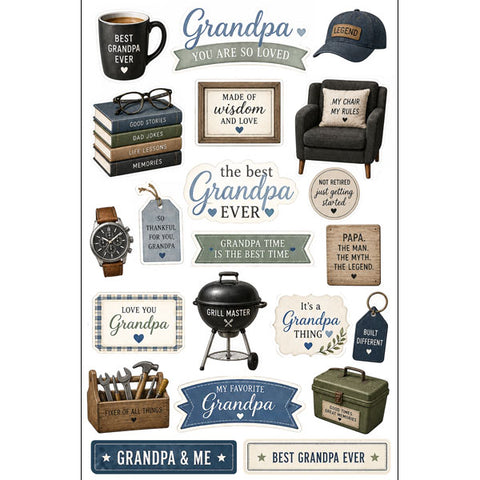 Scrapbook Customs  - Grandpa Things Embellishments
