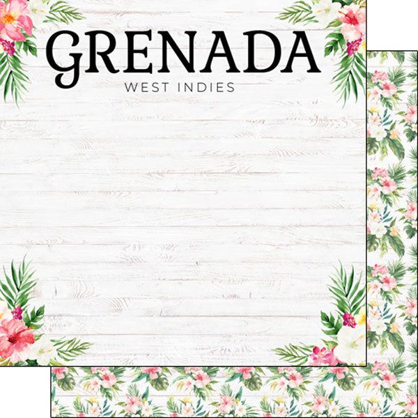 Scrapbook Customs 12x12 Paper -  Grenada vacay