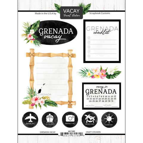 Scrapbook Customs Sticker - Grenada Vacay stickers