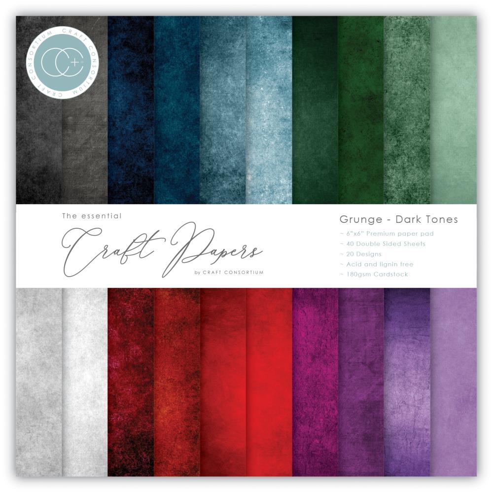 Craft Consortium 6x6 Paper Pad - Grunge Dark Tones