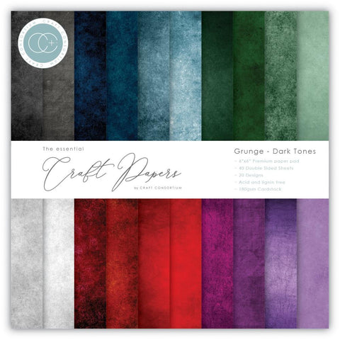 Craft Consortium 6x6 Paper Pad - Grunge Dark Tones