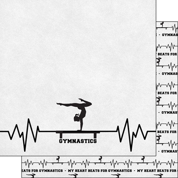 Scrapbook Customs 12x12 Paper -  Gymnastics EKG