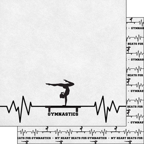 Scrapbook Customs 12x12 Paper -  Gymnastics EKG
