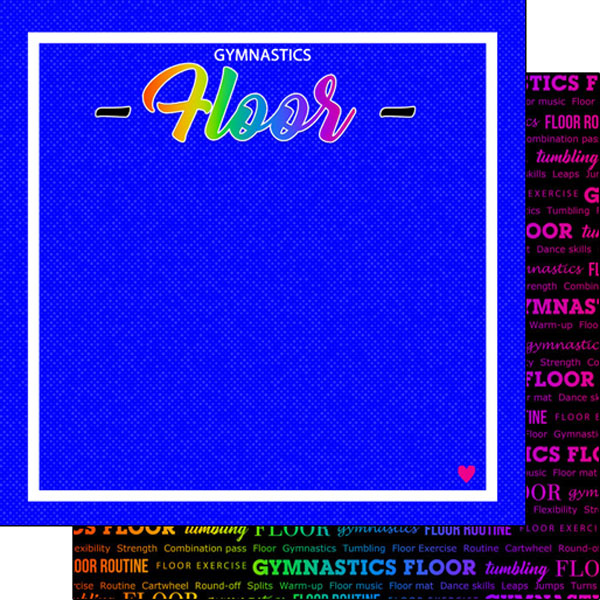 Scrapbook Customs 12x12 Paper -  Gymnastics Floor