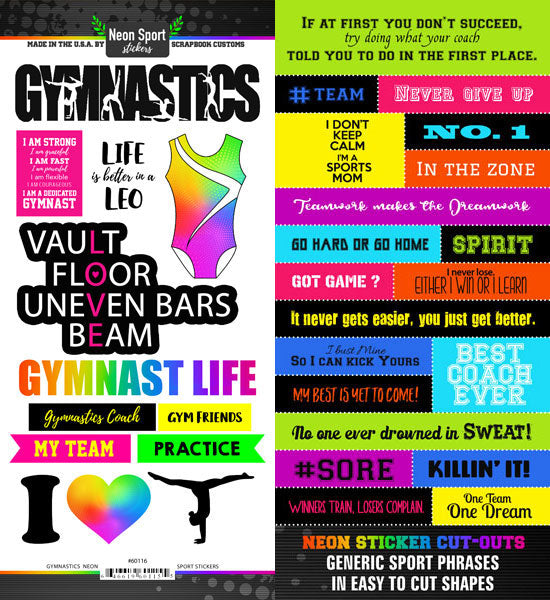 Scrapbook Customs Sticker - Gymnastics