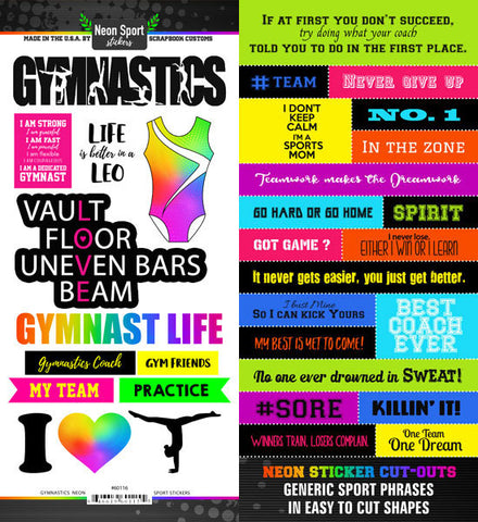 Scrapbook Customs Sticker - Gymnastics
