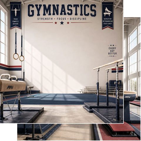 Scrapbook Customs 12x12 Paper - Gymnastics boy