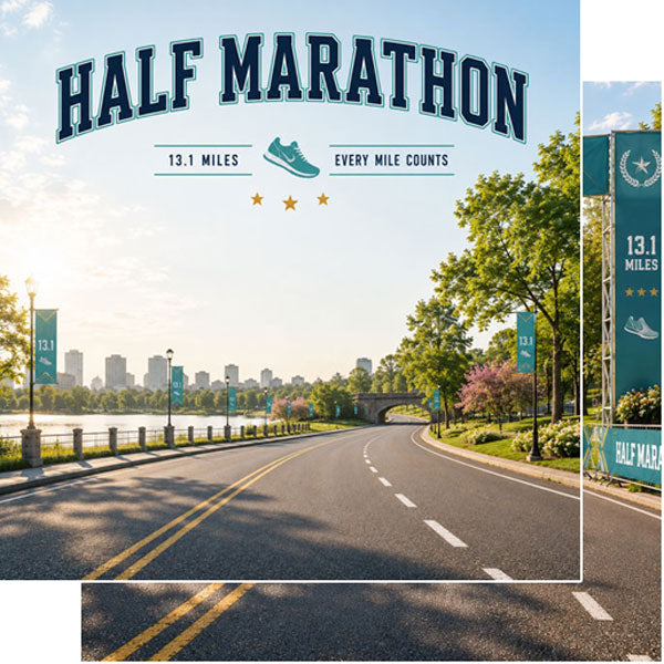 Scrapbook Customs 12x12 Paper - Half Marathon