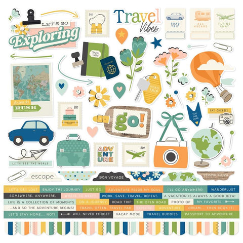 Simple Stories 12x12  Stickers [Collection] - Happy Travels