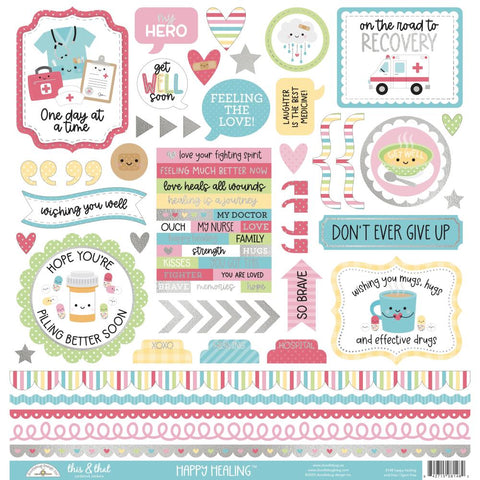 Doodlebug this & that Cardstock Stickers [Collection] - Happy Healing