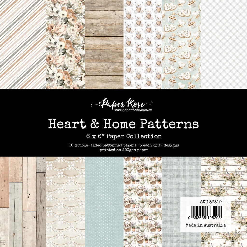 Paper Rose 6x6 Paper (Collection) - Heart & Home Patterns