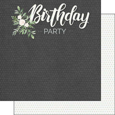 Scrapbook Customs 12x12 Paper - Her Birthday Banner