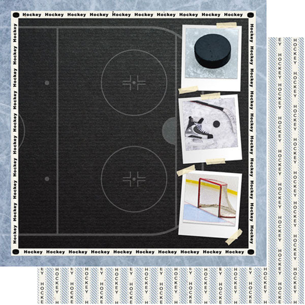 Scrapbook Customs 12x12 Paper - Hockey Craft Right