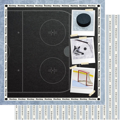 Scrapbook Customs 12x12 Paper - Hockey Craft Right