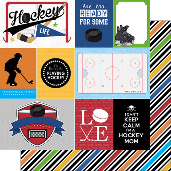 Scrapbook Customs 12x12 Paper - Hockey Life