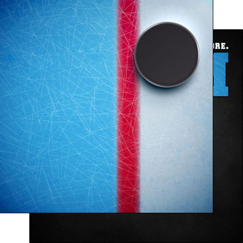 Scrapbook Customs 12x12 Paper - Hockey Neon 3